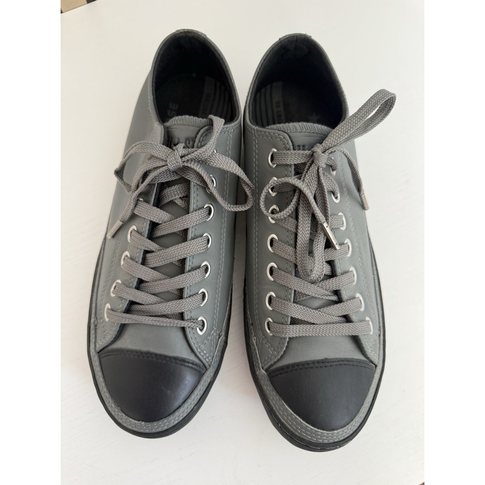 Premier All Star Converse Chuck Taylor Black Gray Low Top Leather Men's Sneakers